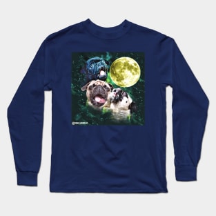 Howl at the Moon Pug Truck Stop Tee Long Sleeve T-Shirt